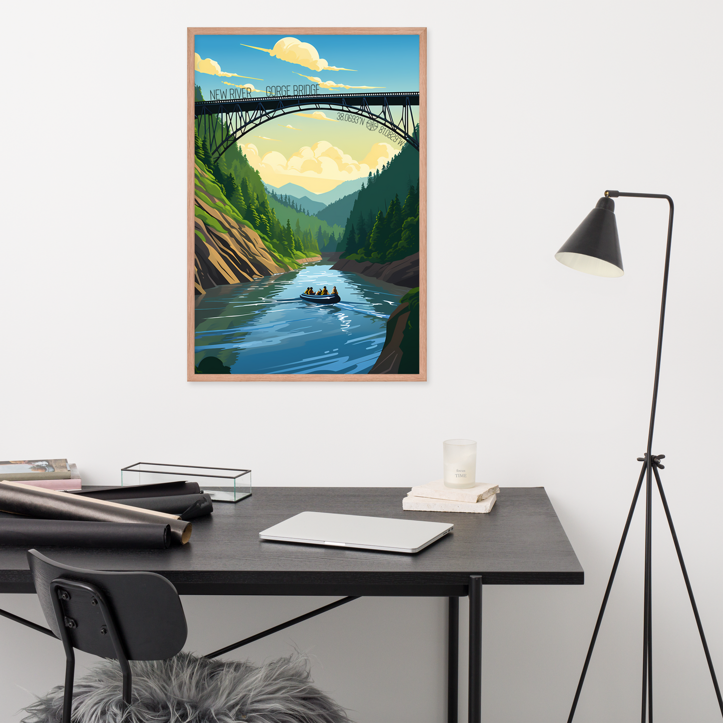 West Virginia - New River Gorge Bridge (Framed poster)