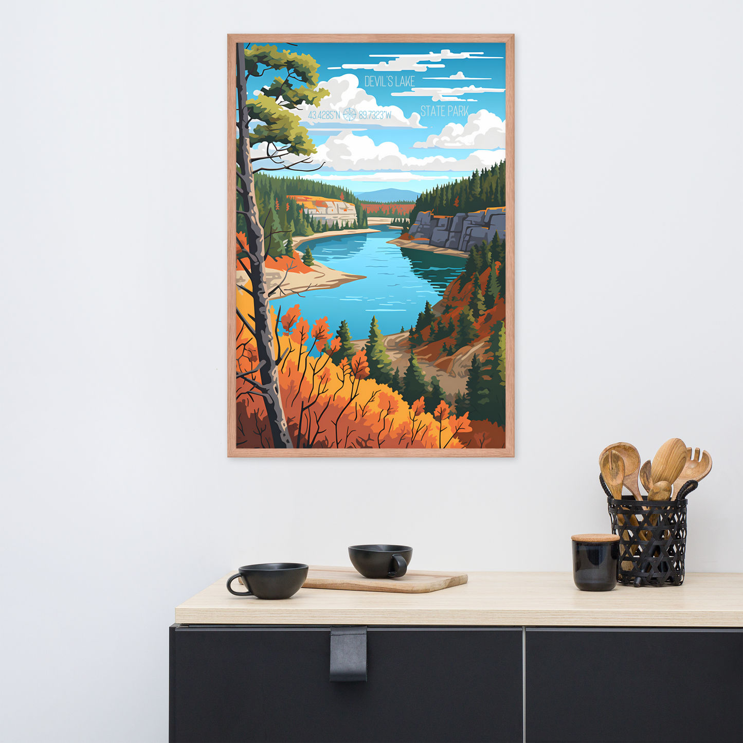 Wisconsin - Devil's Lake State Park (Framed poster)