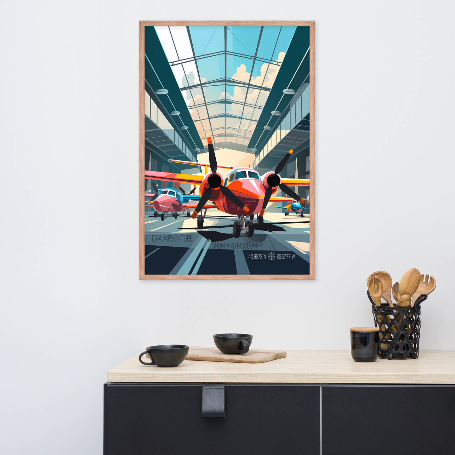 Wisconsin - EAA AirVenture Show And Museum (Framed poster)