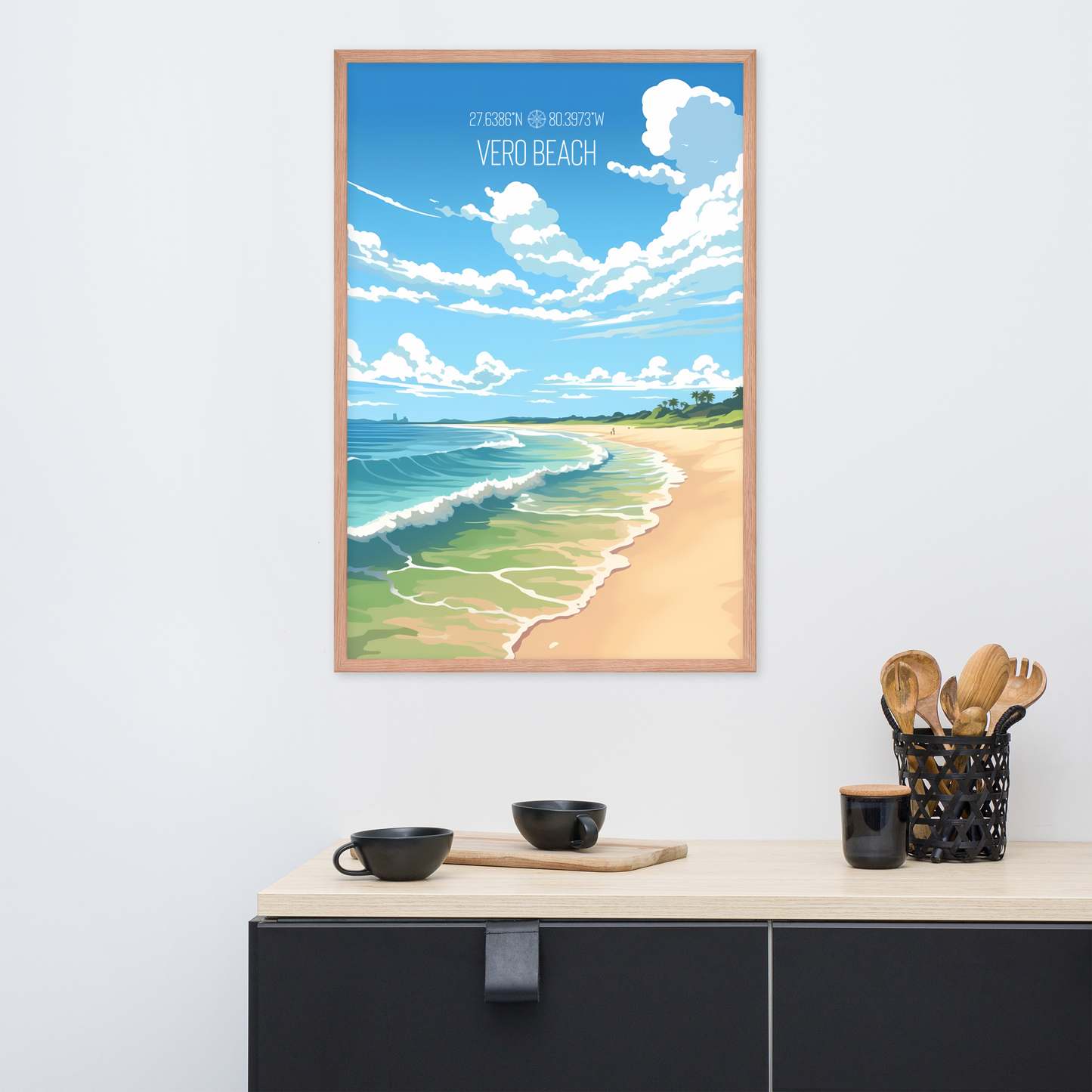 Florida - Vero Beach (Framed poster)