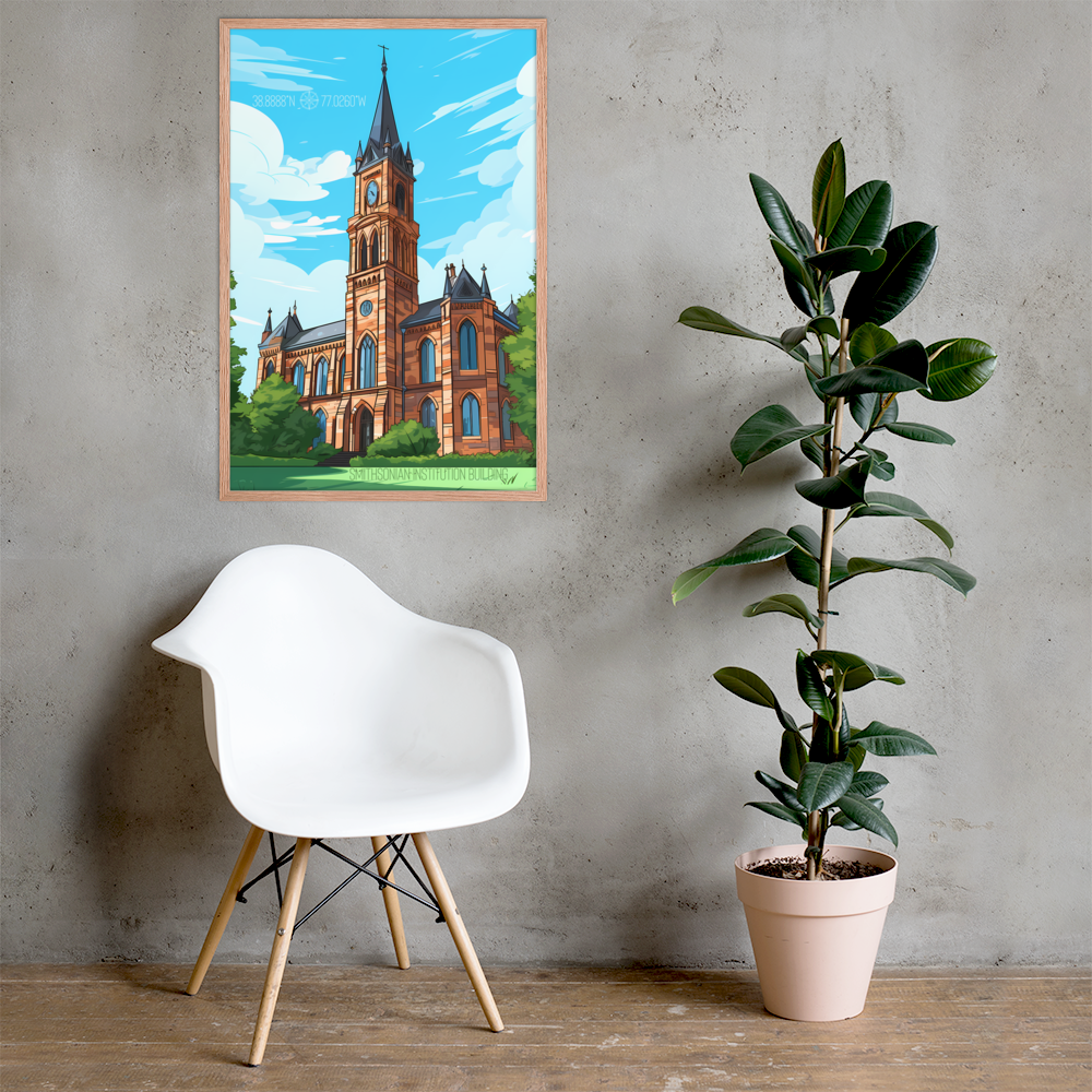 Washington D.C. - Smithsonian Institution Building (Framed poster)