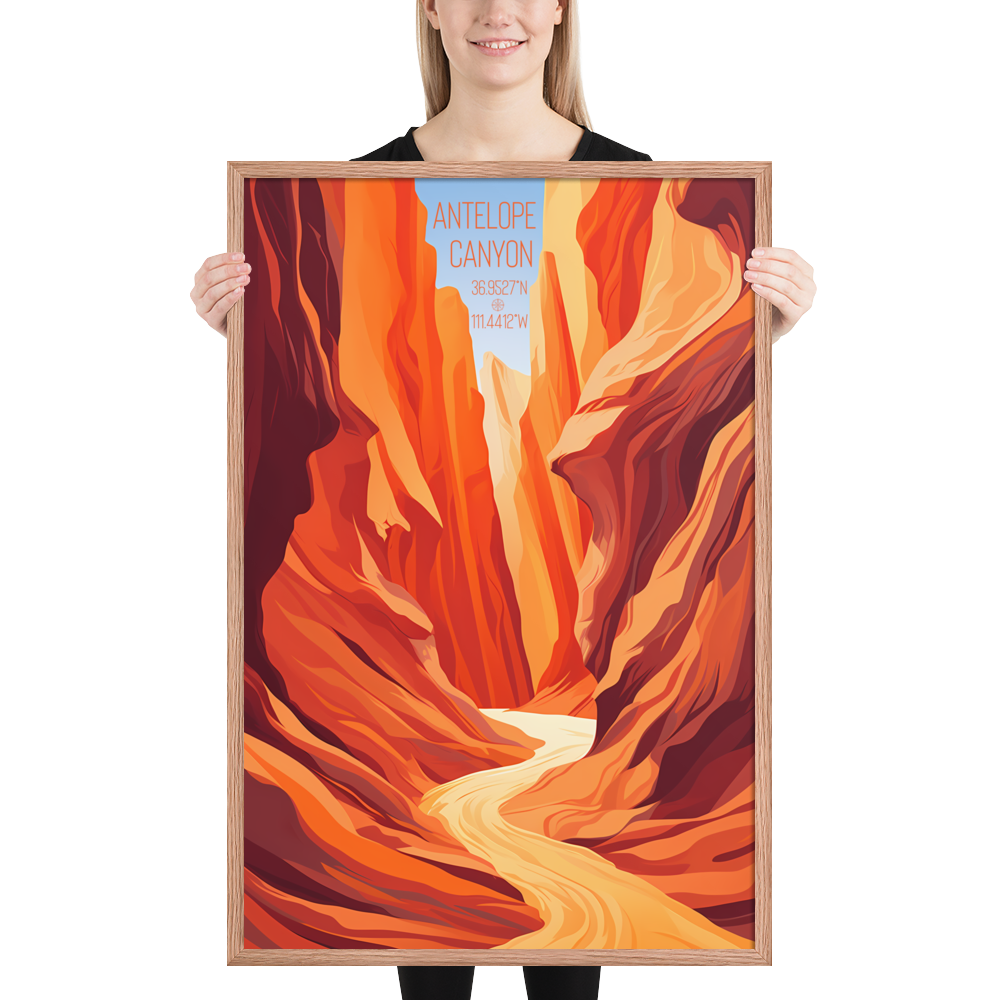 Arizona - Antelope Canyon (Framed poster)