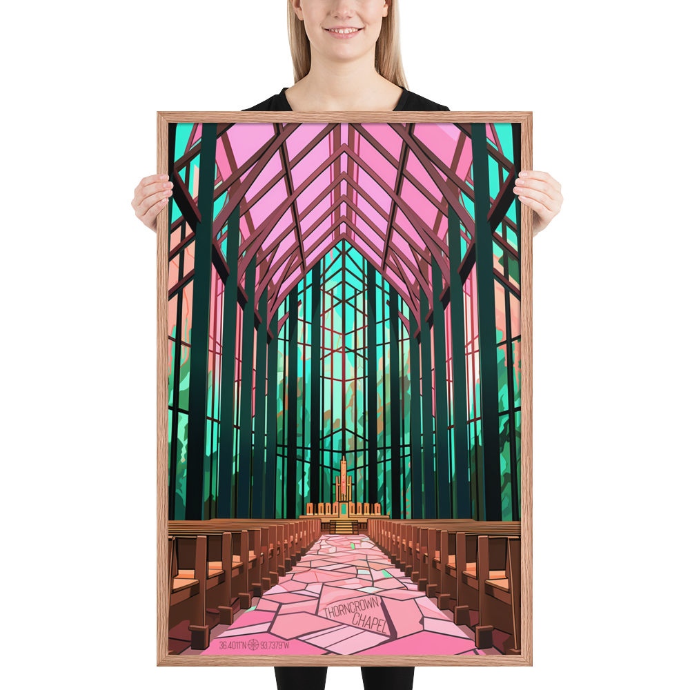 Arkansas - Thorncrown Chapel (Framed poster)