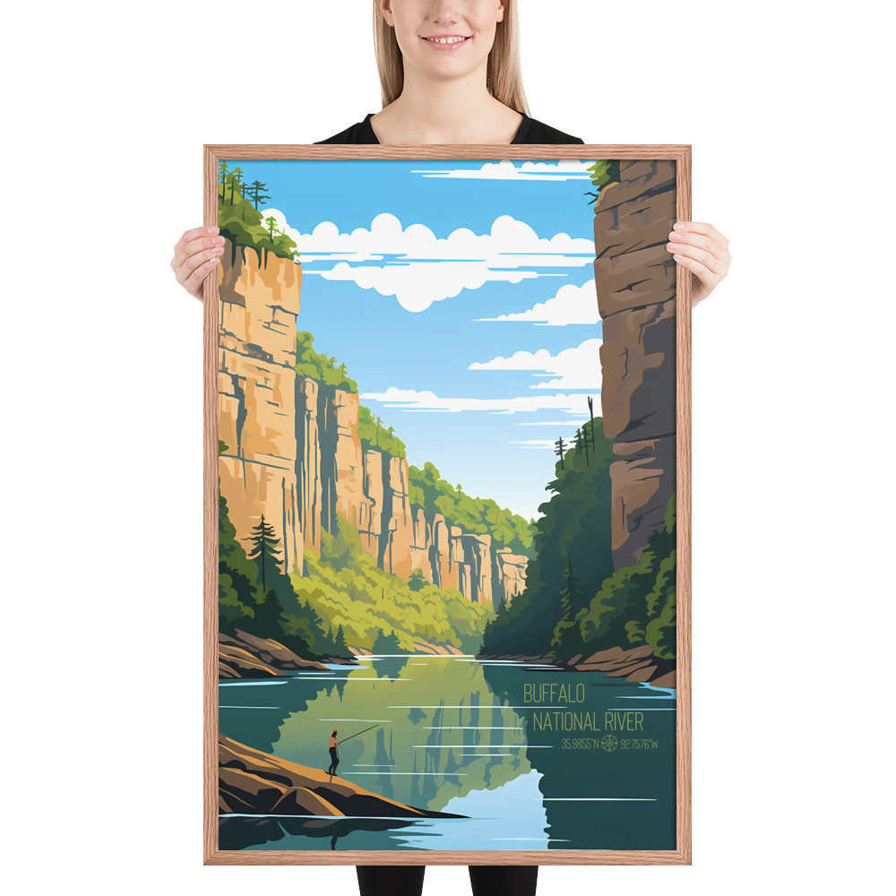 Arkansas - Buffalo National River (Framed poster)