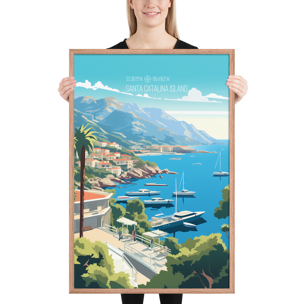 California - Santa Catalina Island (Framed poster)