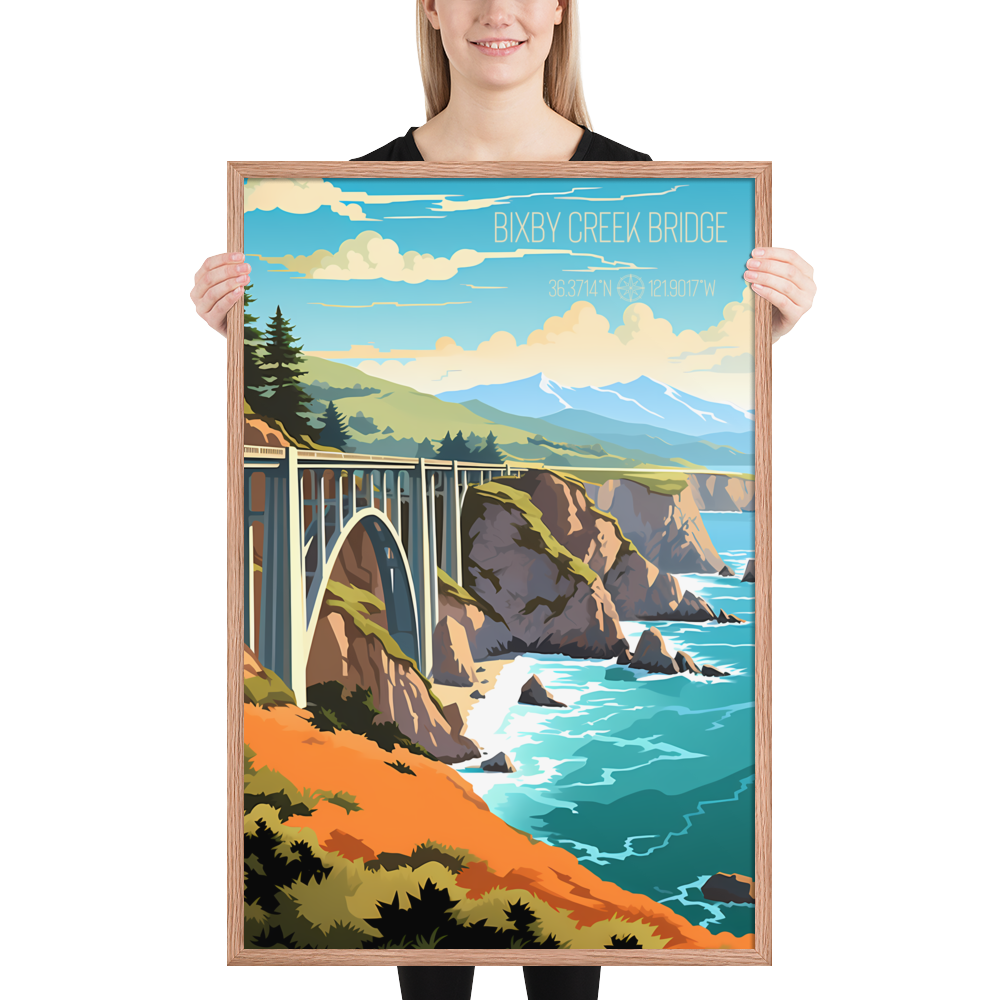 California - Bixby Creek Bridge (Framed poster)