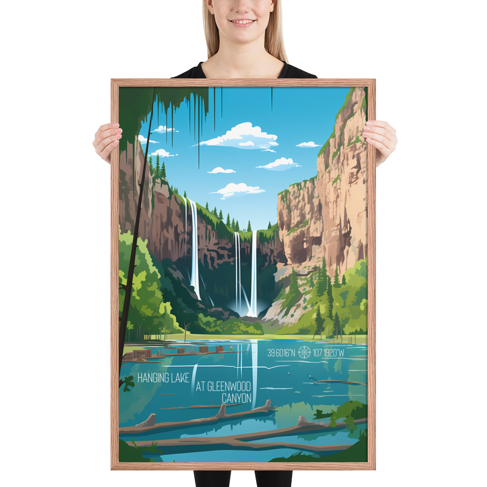 Colorado - Hanging Lake at Gleenwood Canyon (Framed poster)