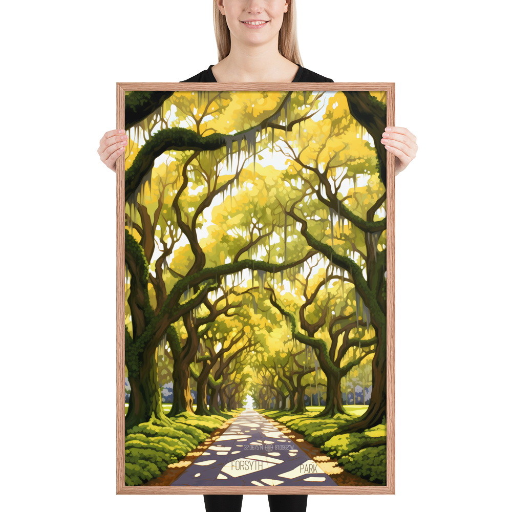 Georgia - Forsyth Park (Framed poster)