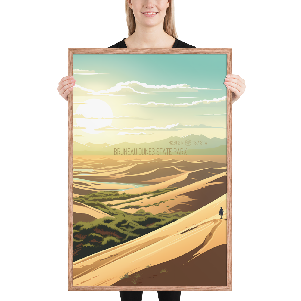 Idaho - Bruneau Dunes State Park (Framed poster)