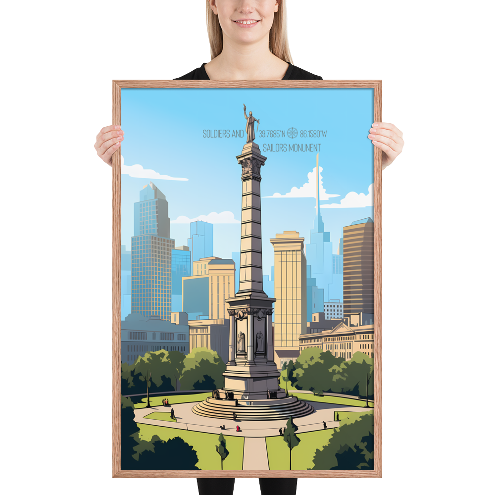 Indiana - Soldiers and Sailors Monument (Framed poster)