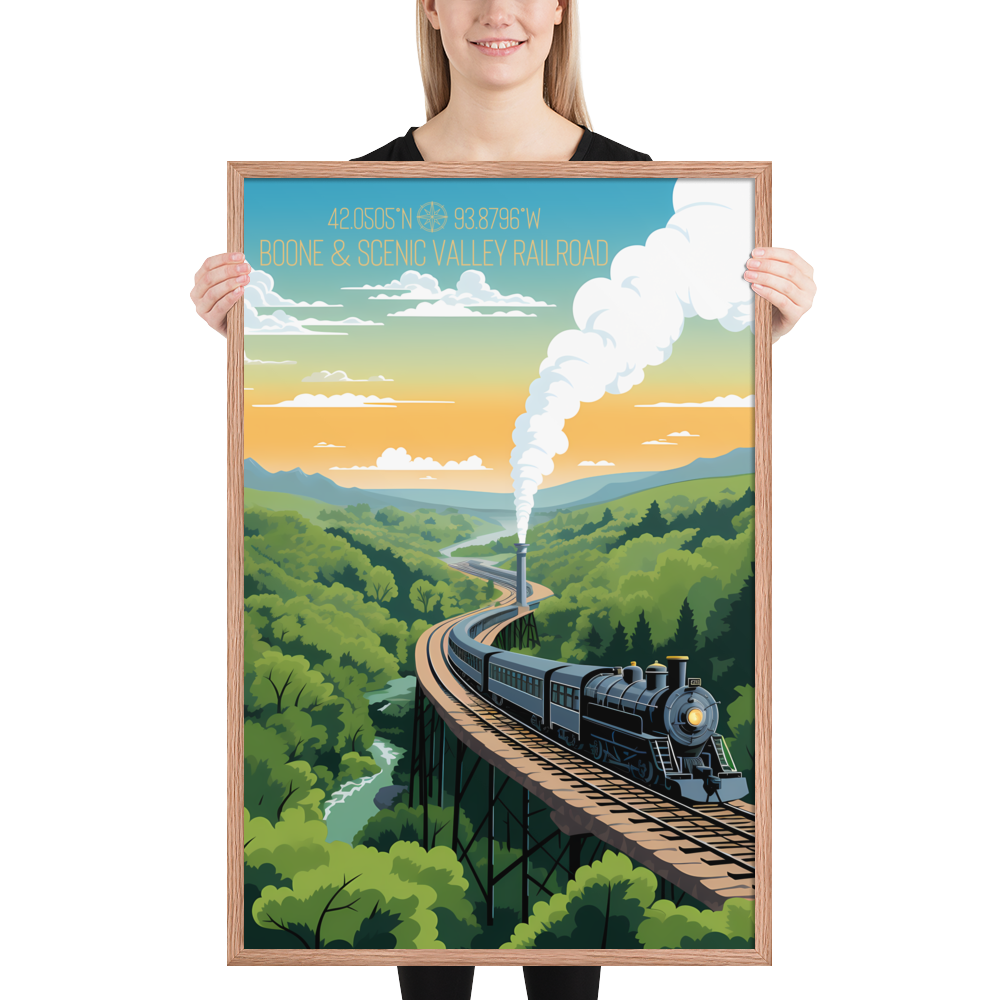 Iowa - Boone & Scenic Valley Railroad (Framed poster)