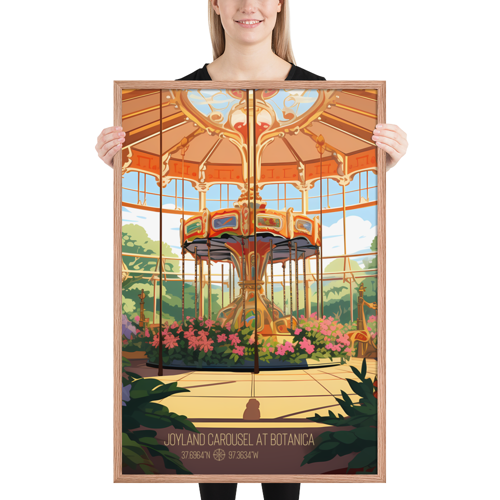 Kansas - Joyland Carousel at Botanica (Framed poster)