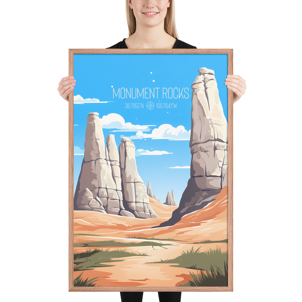 Kansas - Monument Rocks (Framed poster)