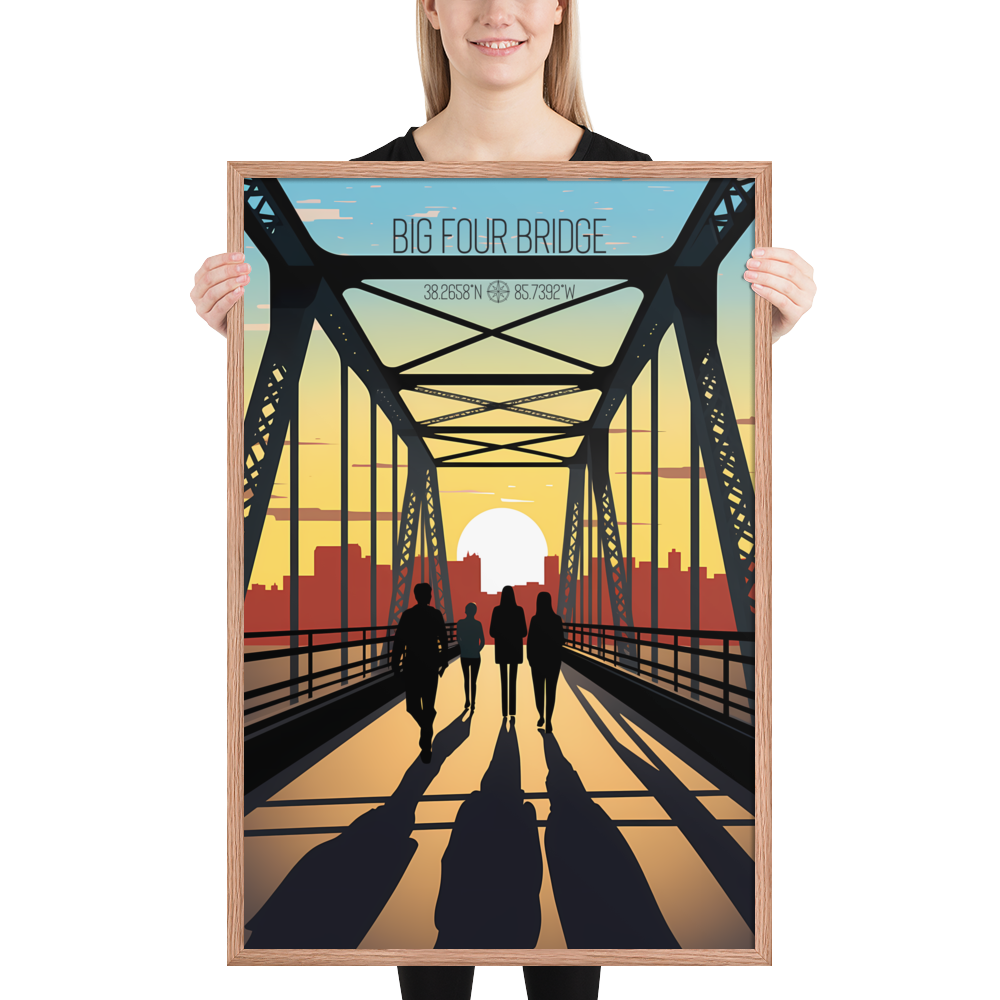 Kentucky - Big Four Bridge (Framed poster)