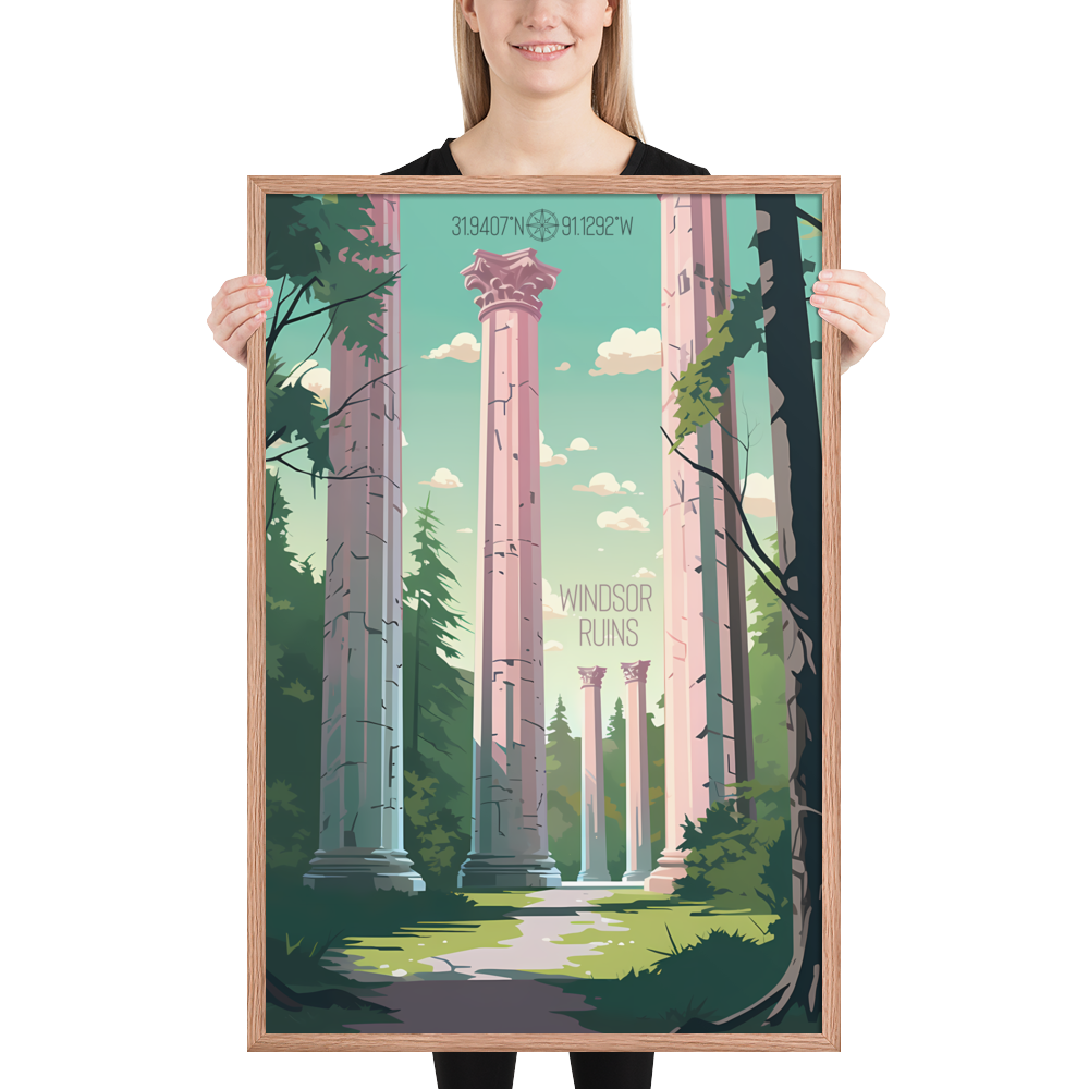 Mississippi - Windsor Ruins (Framed poster)