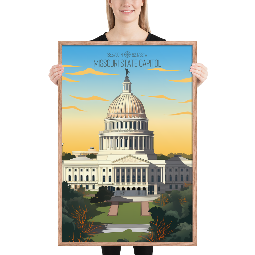 Missouri - Missouri State Capitol (Framed poster)