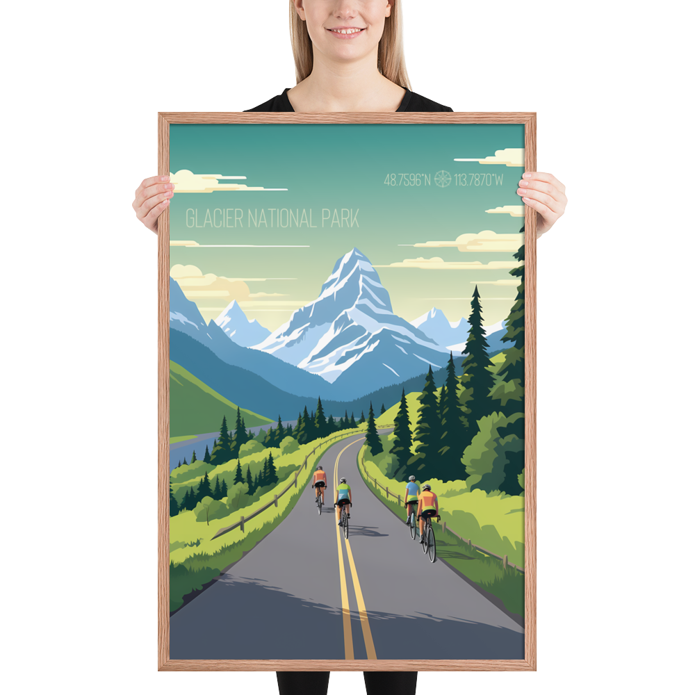 Montana - Glacier National Park (Framed poster)