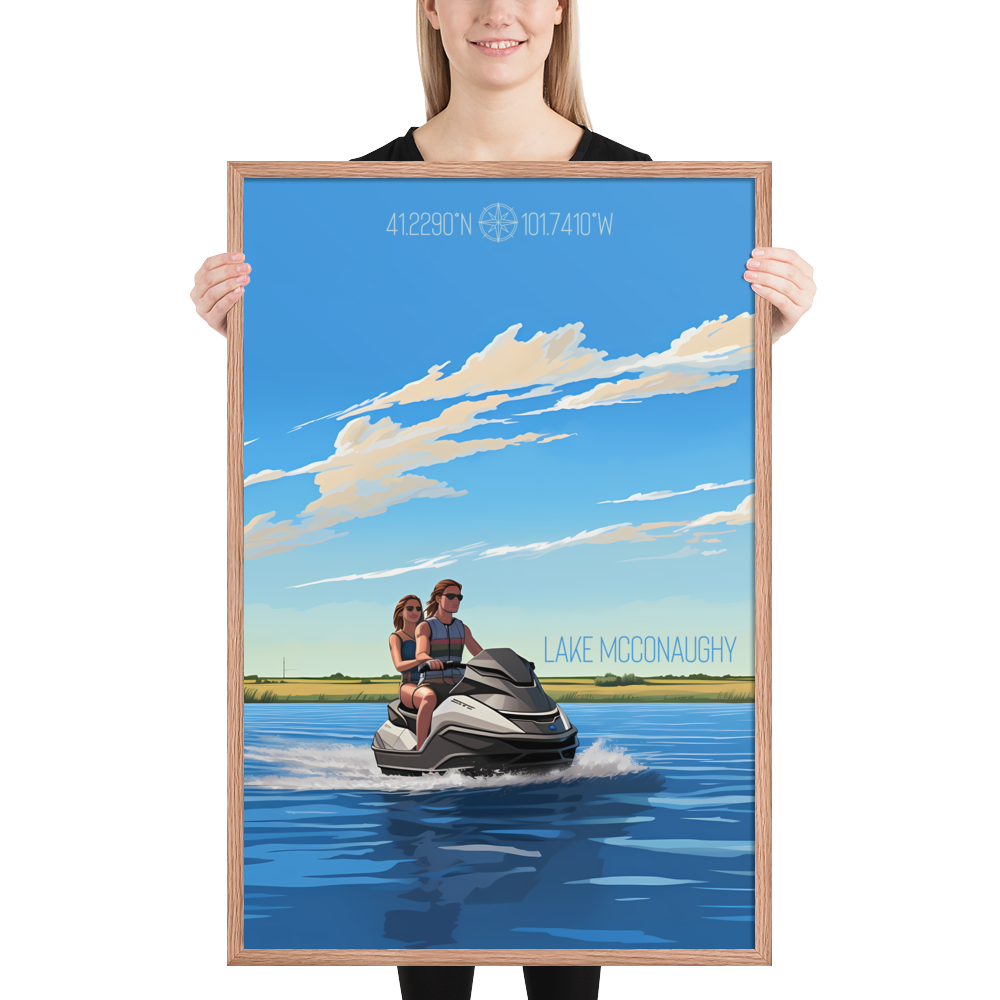 Nebraska - Lake McConaughy (Framed poster)