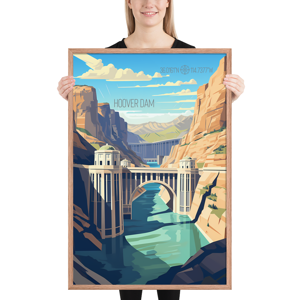 Nevada - Hoover Dam (Framed poster)