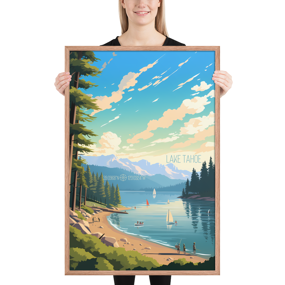 Nevada - Lake Tahoe (Framed poster)