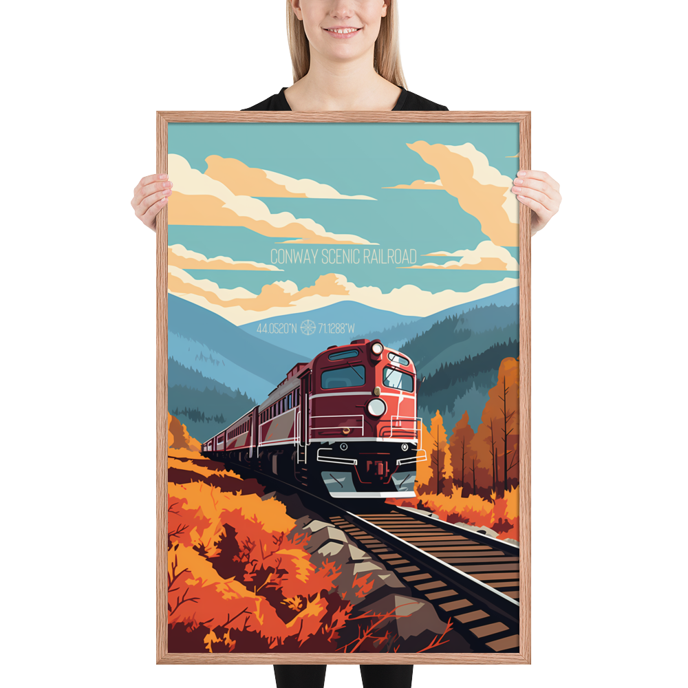 New Hampshire - Conway Scenic Railroad (Framed poster)