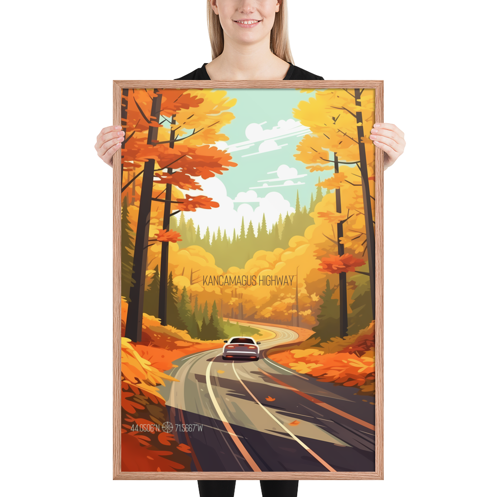 New Hampshire - Kancamagus Highway (Framed poster)