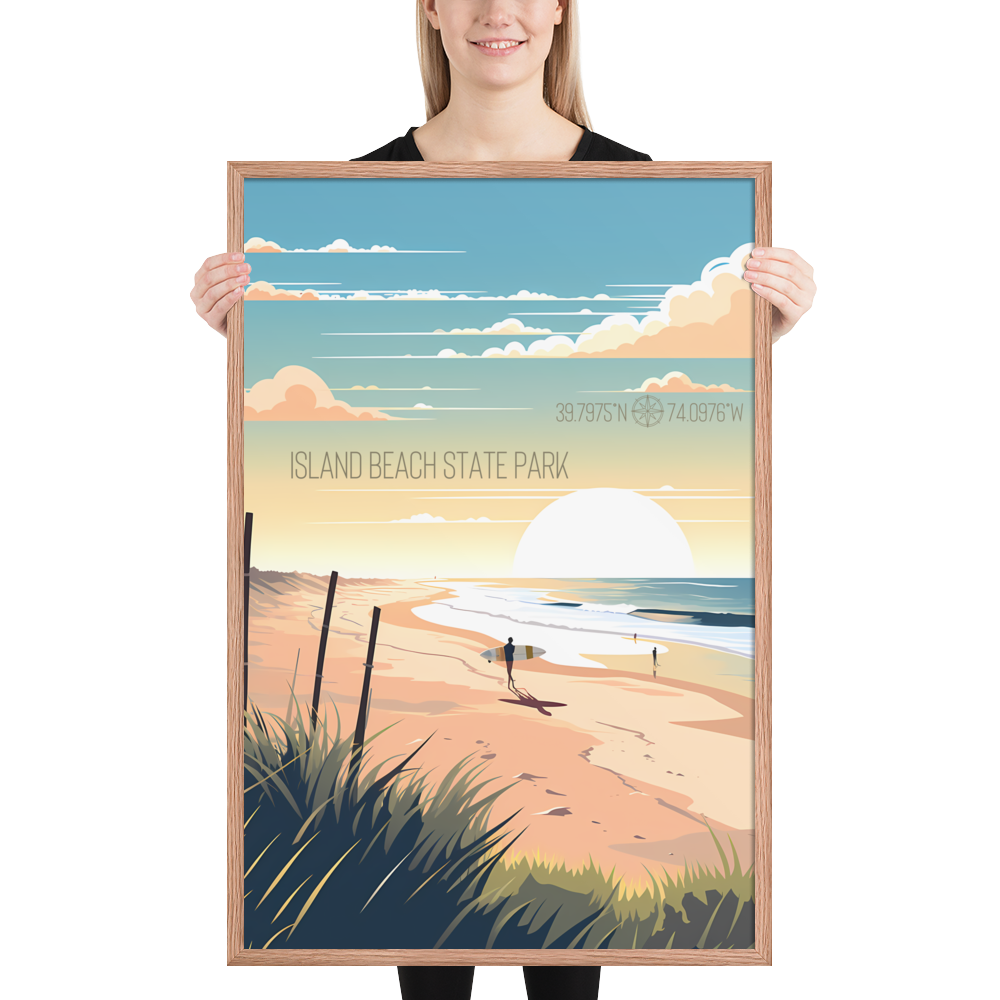 New Jersey - Island Beach State Park (Framed poster)