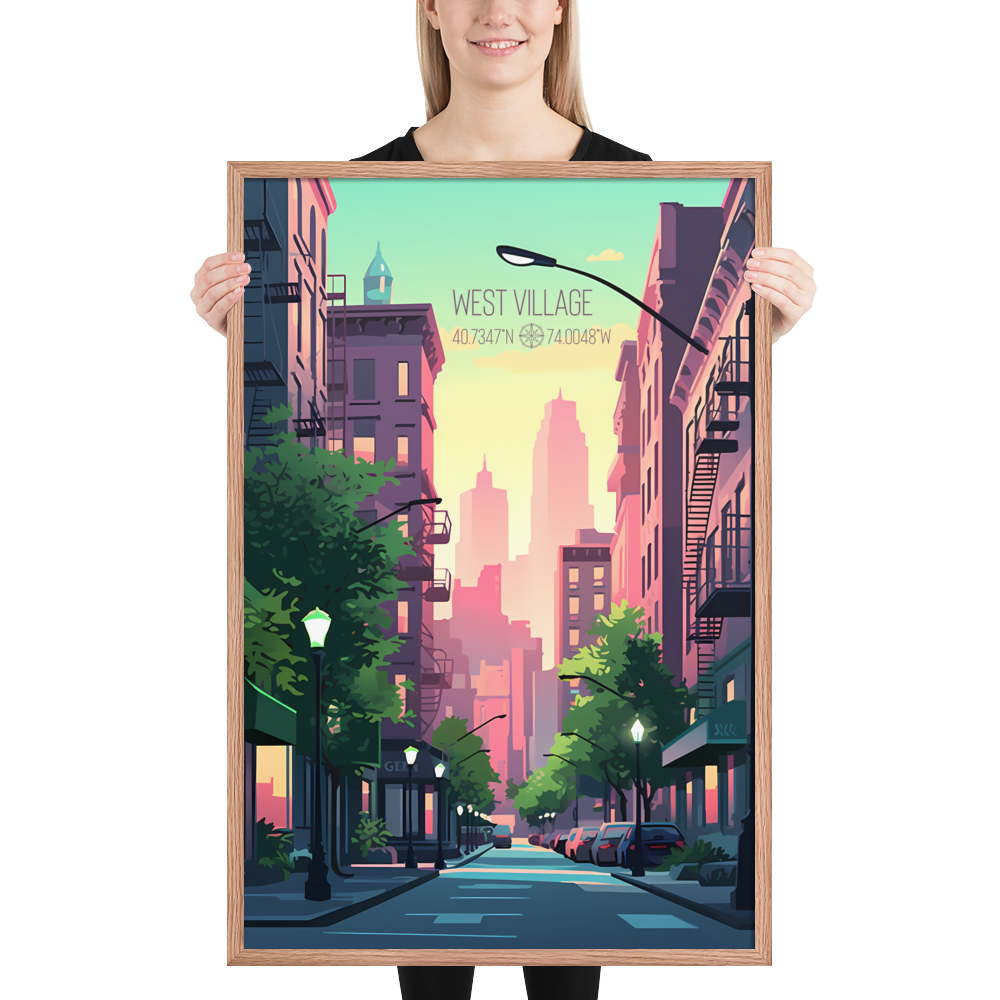 New York - West Village (Framed poster)