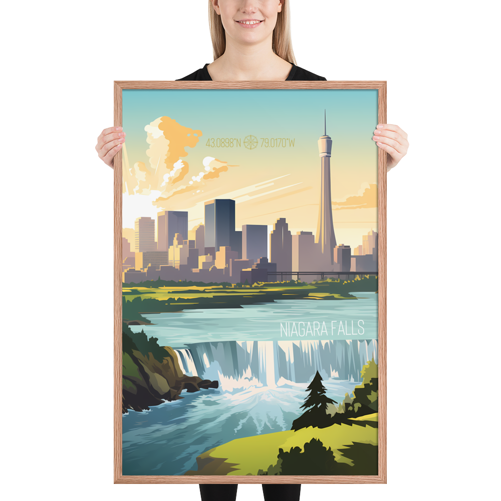 New York - Niagara Falls (Framed poster)