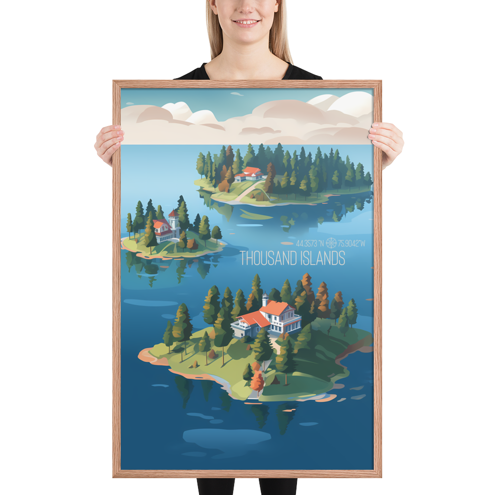 New York - Thousand Islands (Framed poster)