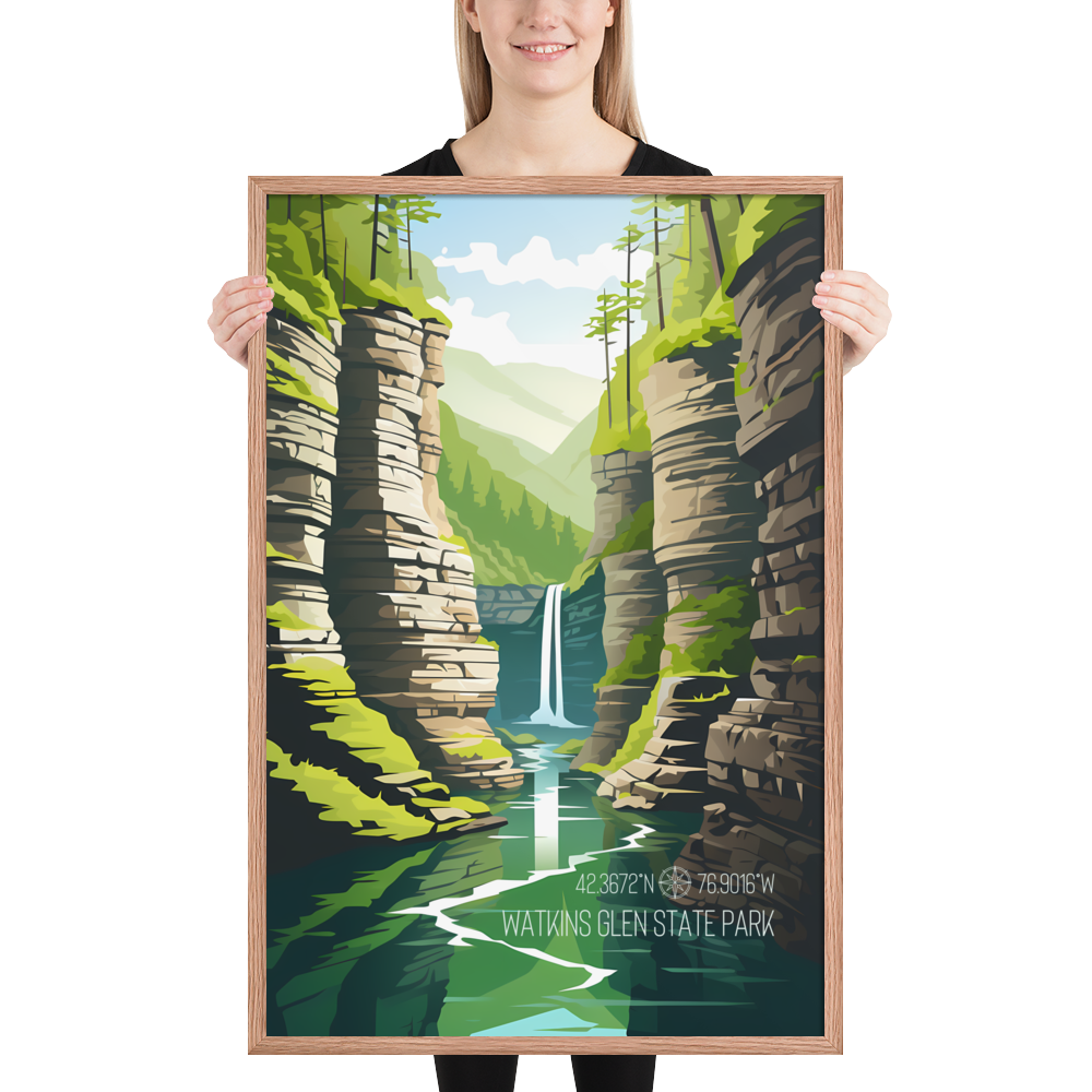 New York - Watkins Glen State Park (Framed poster)