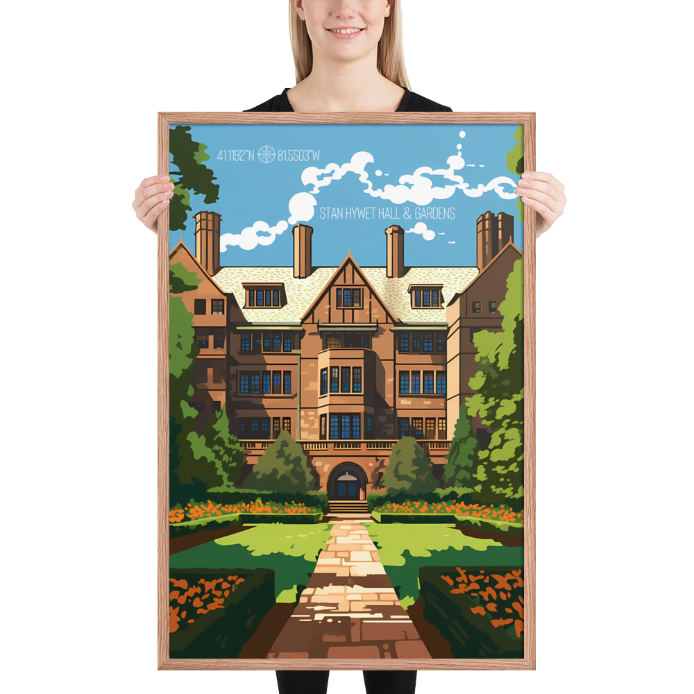 Ohio - Stan Hywet Hall and Gardens (Framed poster)