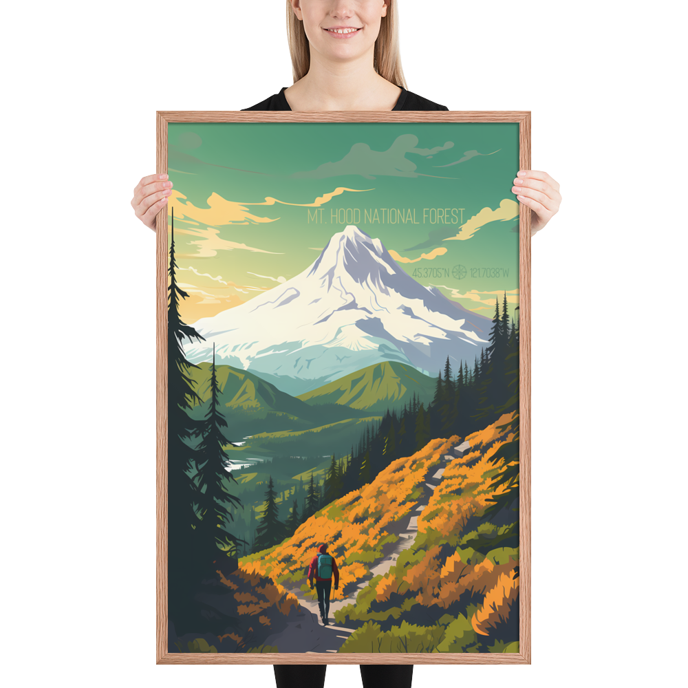 Oregon - Mount Hood National Forest (Framed poster)