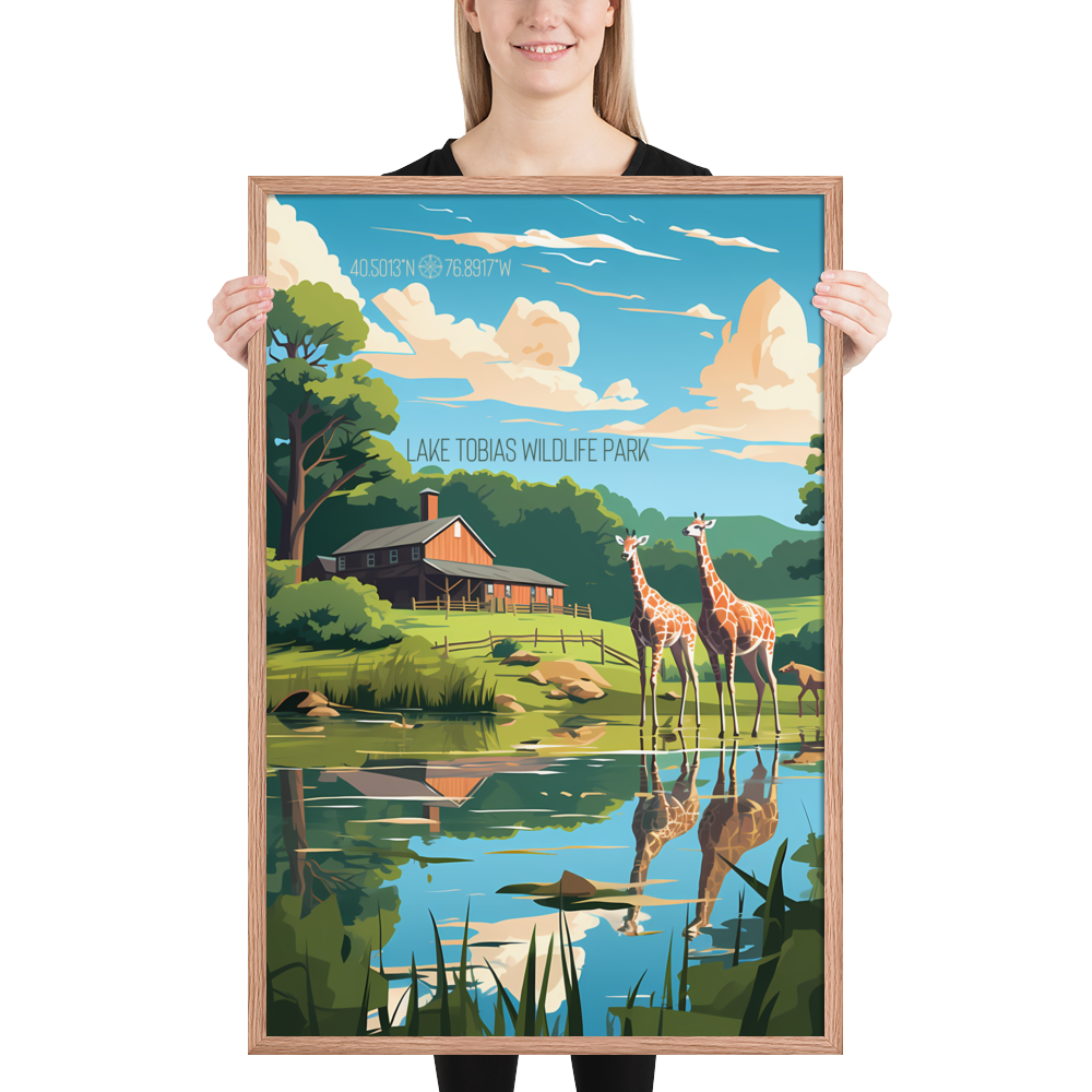 Pennsylvania - Lake Tobias Wildlife Park (Framed poster)