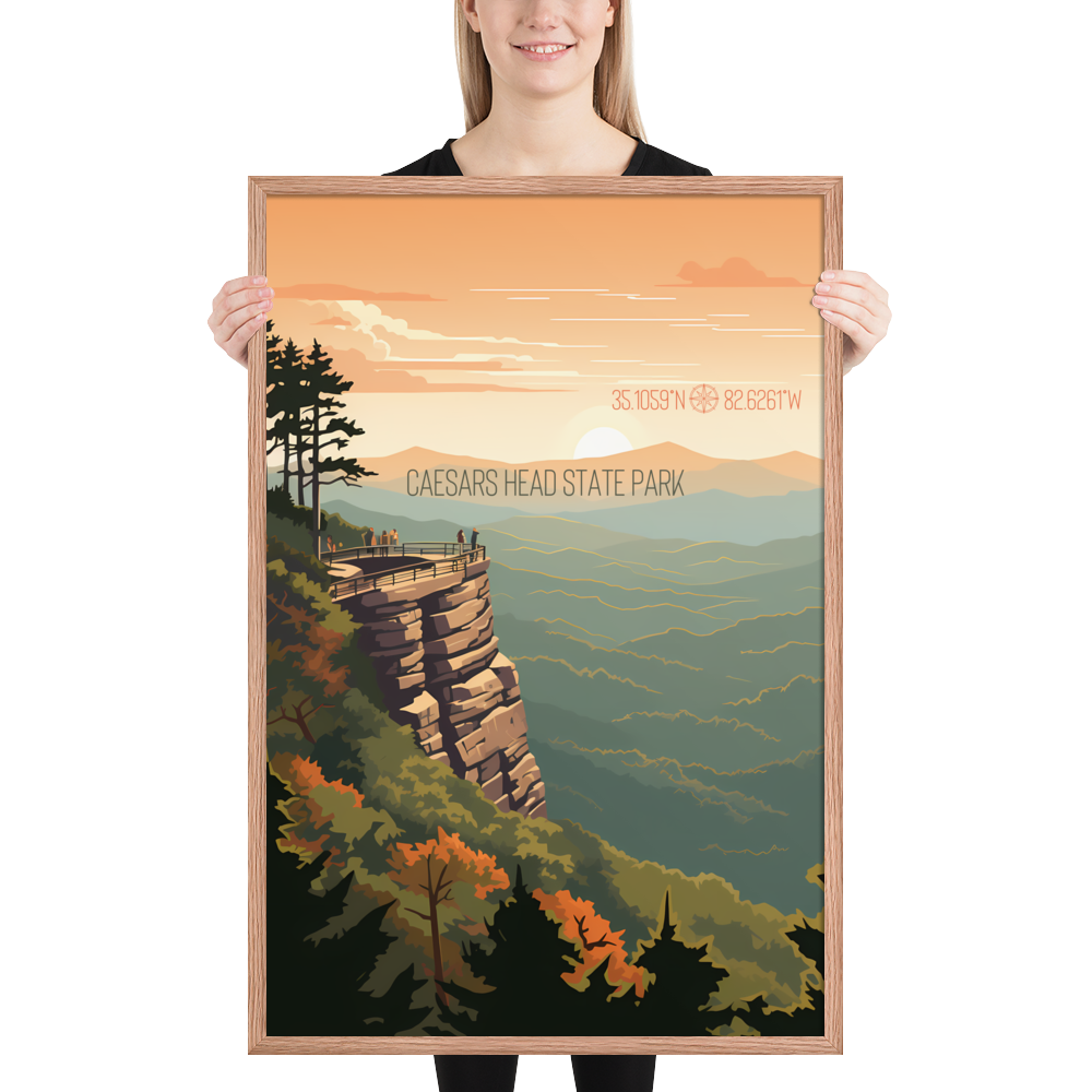 South Carolina - Caesars Head State Park (Framed poster)