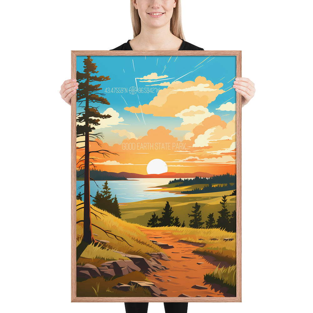 South Dakota - Good Earth State Park (Framed poster)