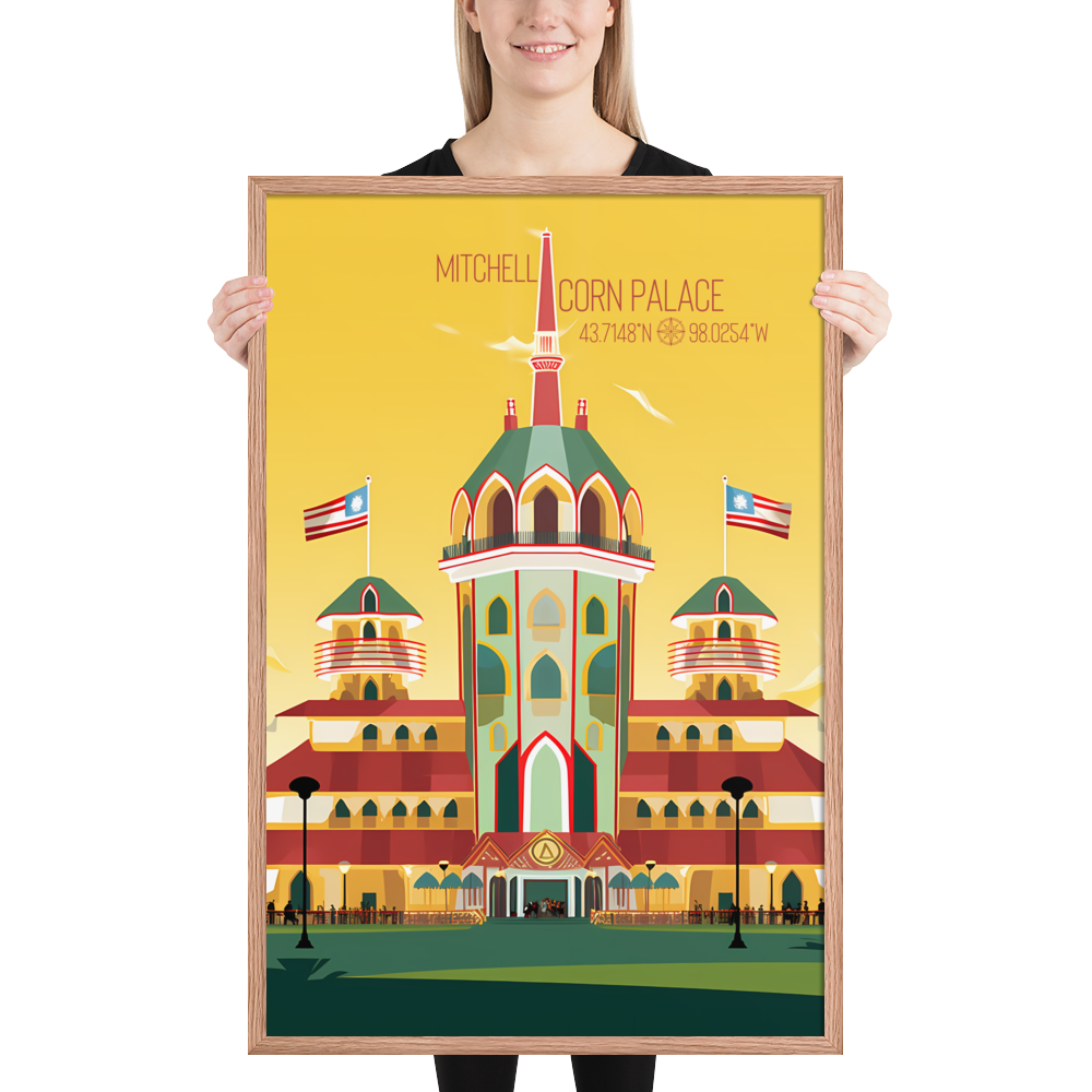 South Dakota - Mitchell Corn Palace (Framed poster)