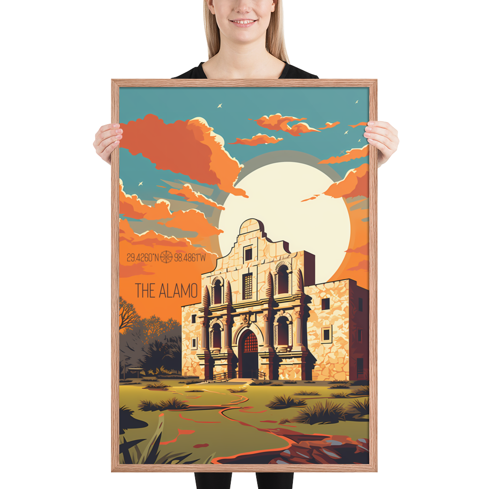 Texas - The Alamo (Framed poster)