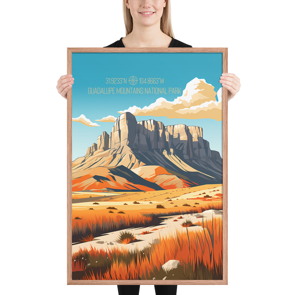 Texas - Guadalupe Mountains National Park (Framed poster)