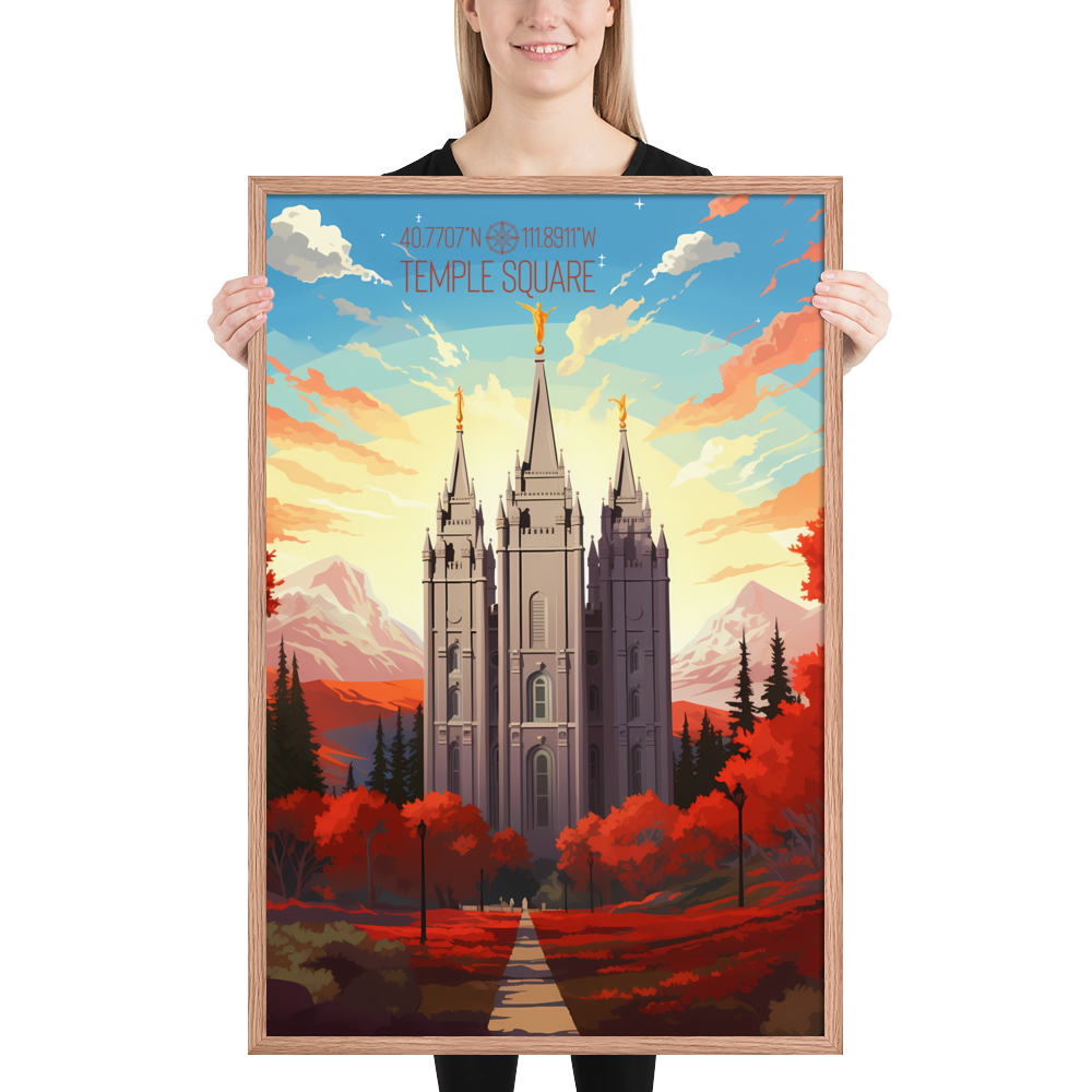 Utah - Temple Square (Framed poster)