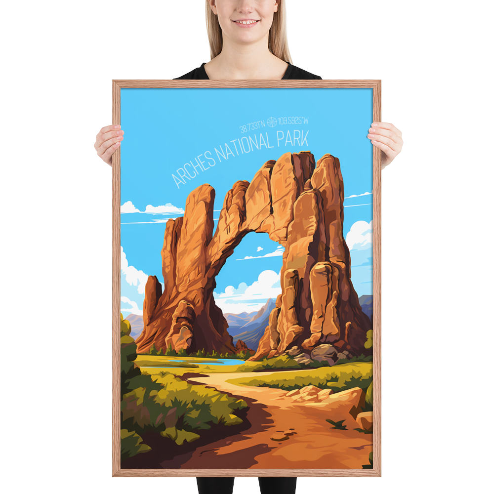 Utah - Arches National Park (Framed poster)