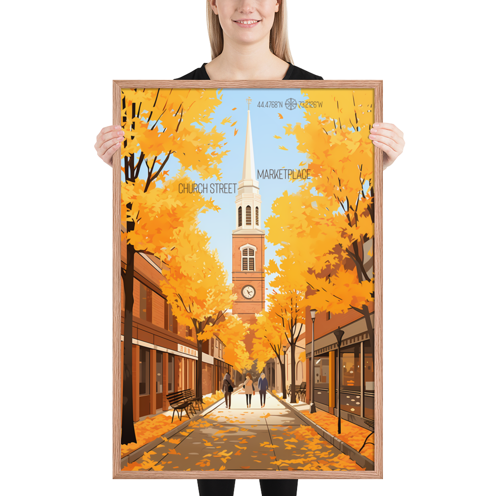 Vermont - Church Street Marketplace (Framed poster)