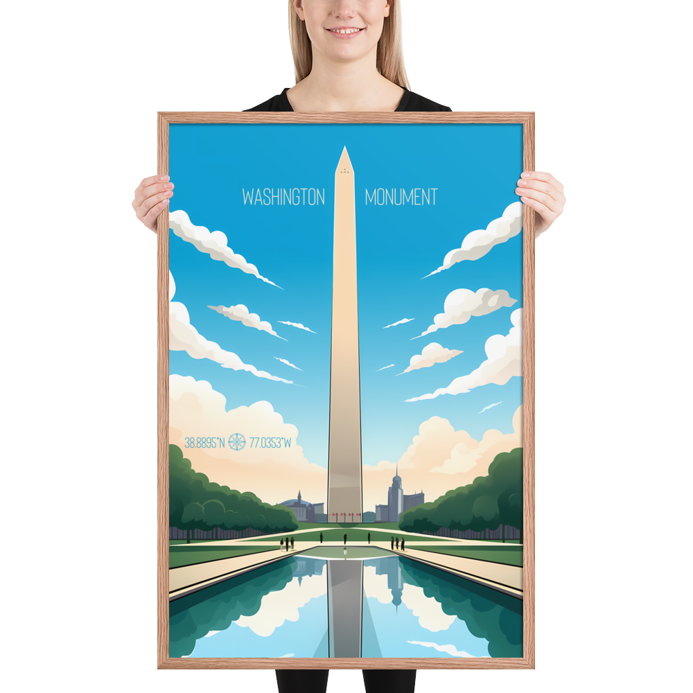 Washington D.C. - Washington Monument (Framed poster)