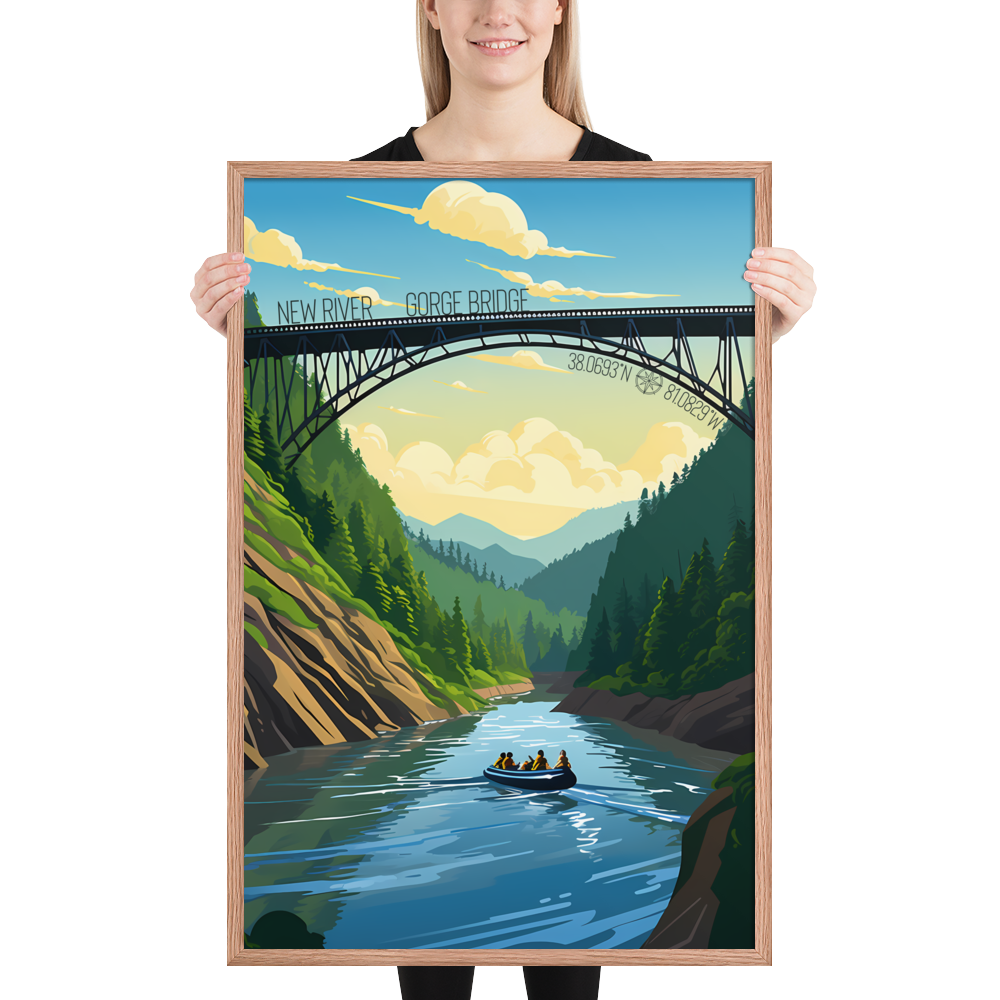 West Virginia - New River Gorge Bridge (Framed poster)