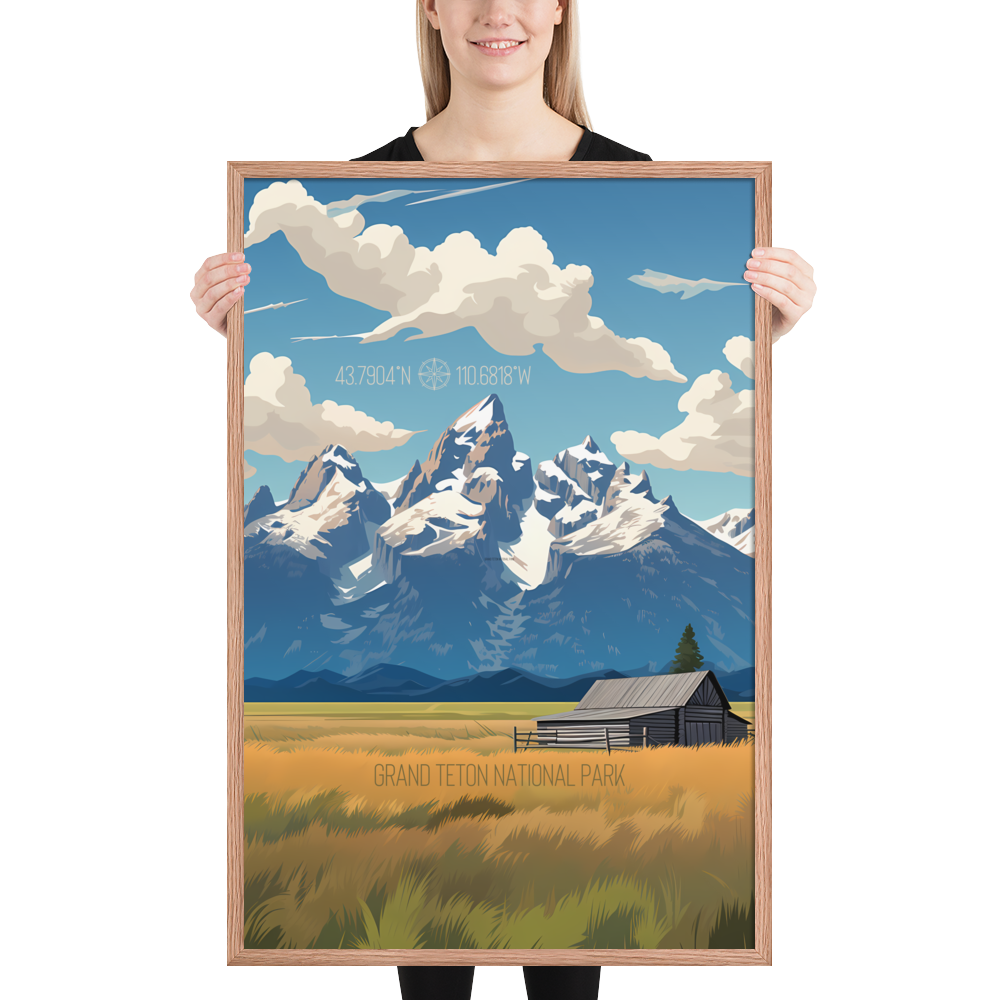 Wyoming - Grand Teton National Park (Framed poster)