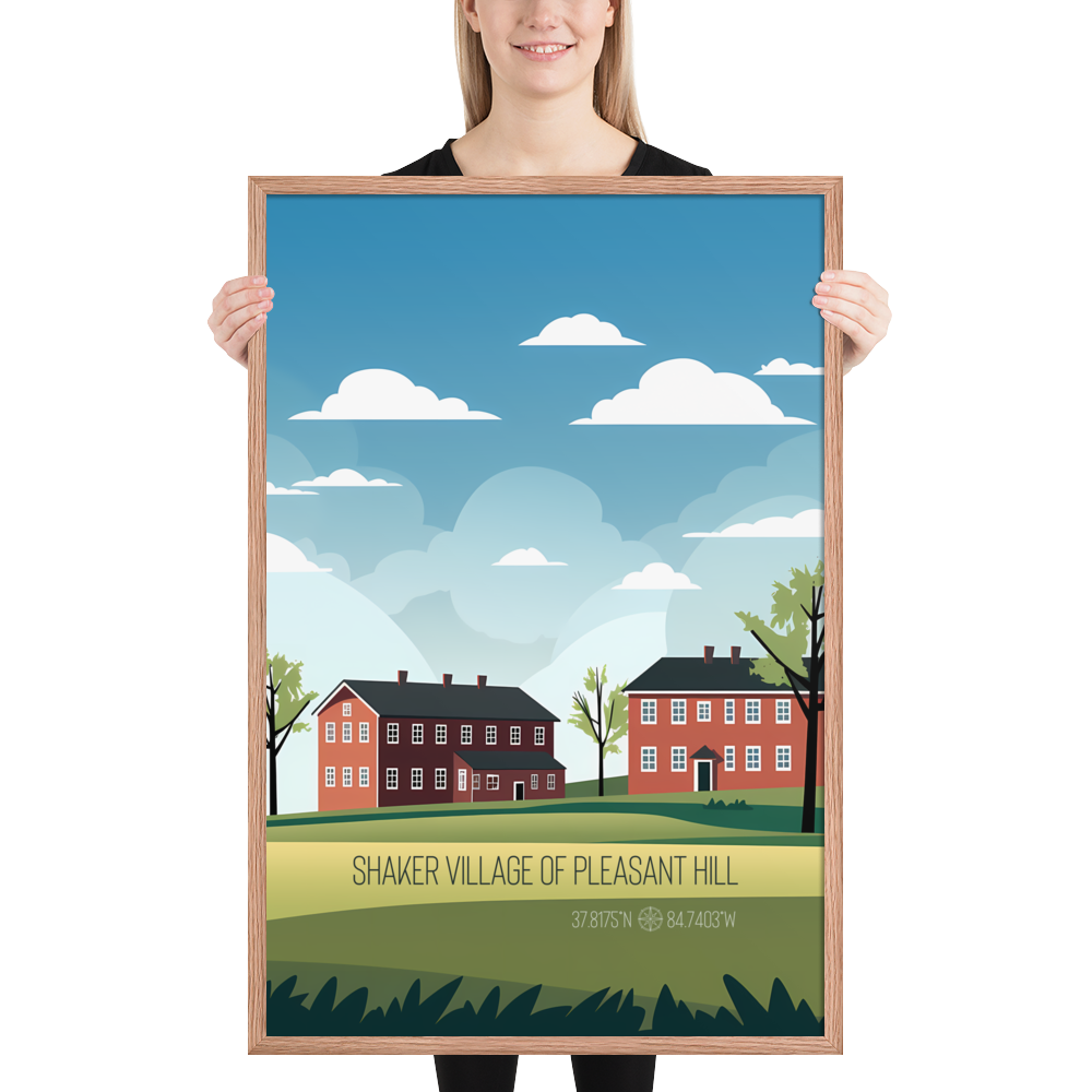 Kentucky - Shaker Village of Pleasant Hill (Framed poster)