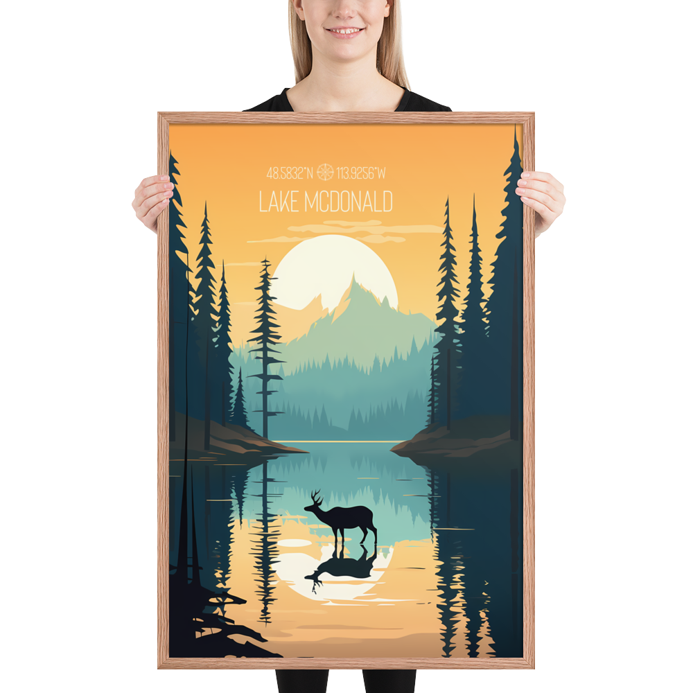 Montana - Lake McDonald (Framed poster)