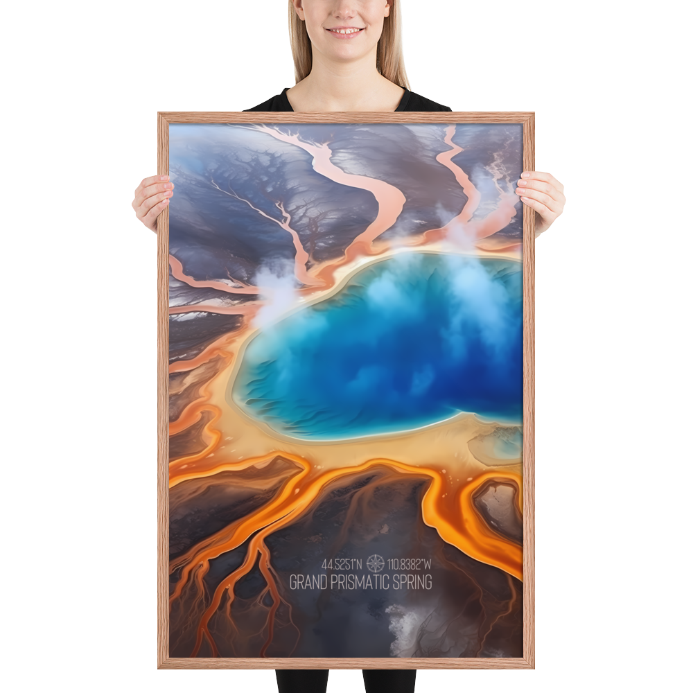 Wyoming - Grand Prismatic Spring (Framed poster)