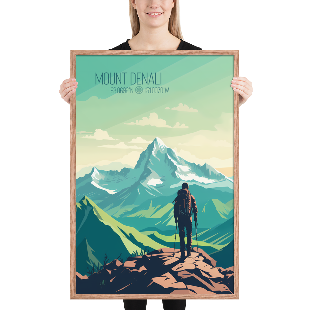 Alaska - Mount Denali (Framed poster)