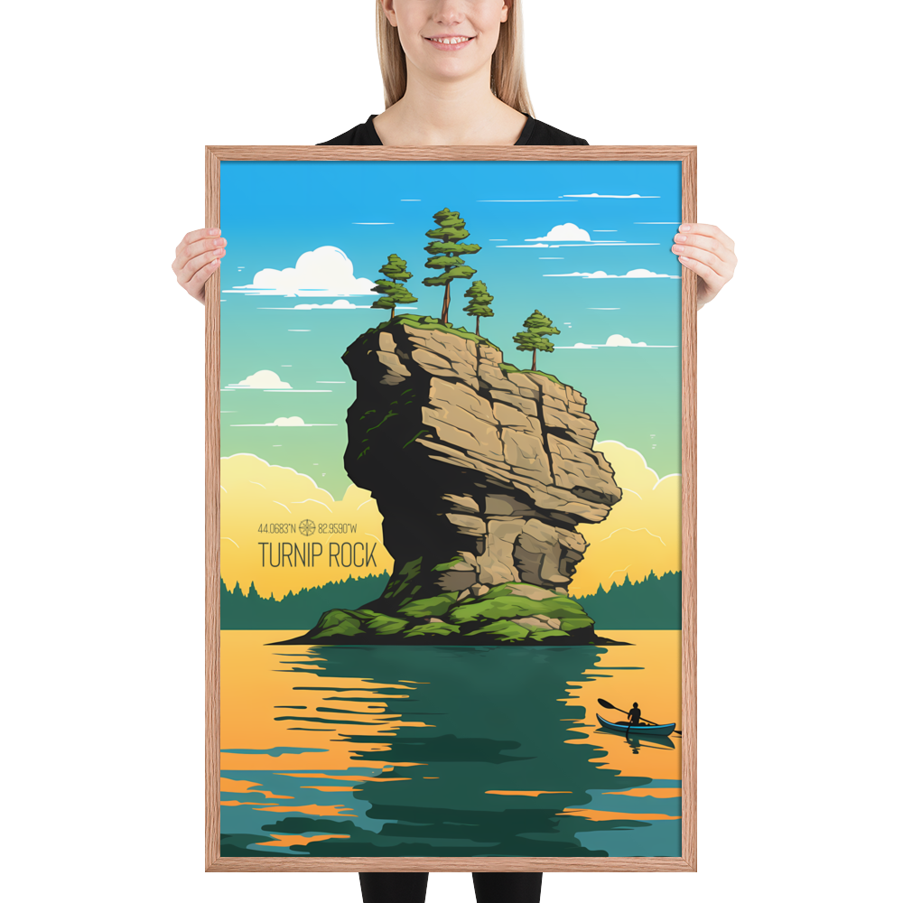 Michigan - Turnip Rock (Framed poster)